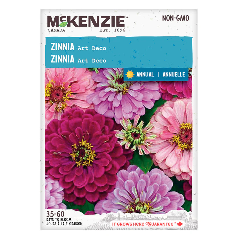 【zinniApple】 Zinnia Art Deco - McKenzie Seeds – Wildwood Outdoor Living