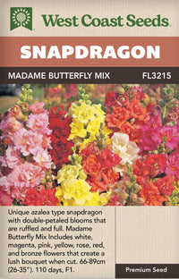 Snapdragon Madame Butterfly Mix - West Coast Seeds