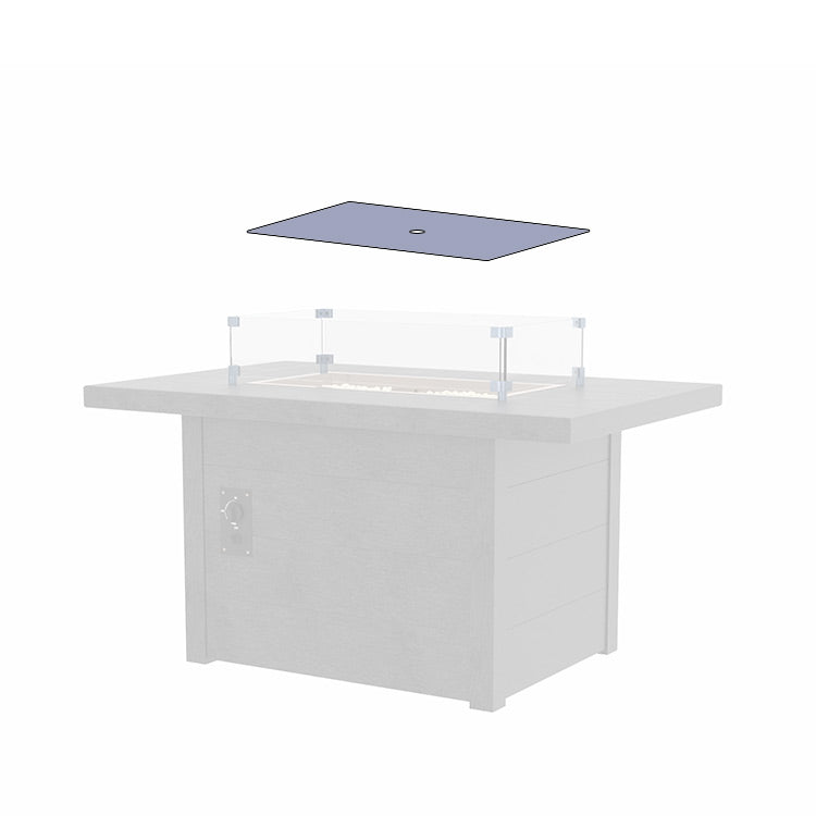Fire Table Smoked Glass Cover