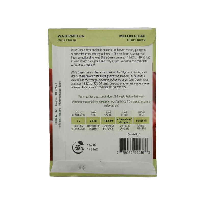 Watermelon Dixie Queen - Livingston (McKenzie Seeds)
