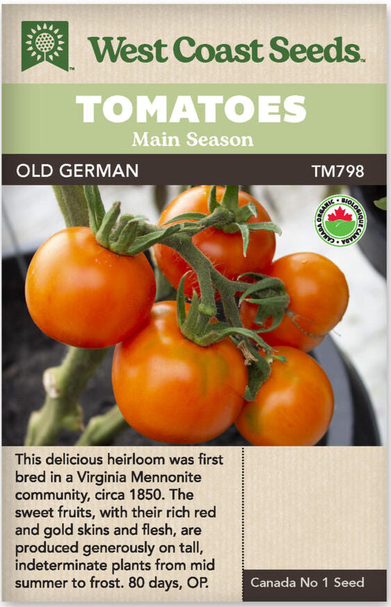 Organic Tomato Old German - West Coast Seeds