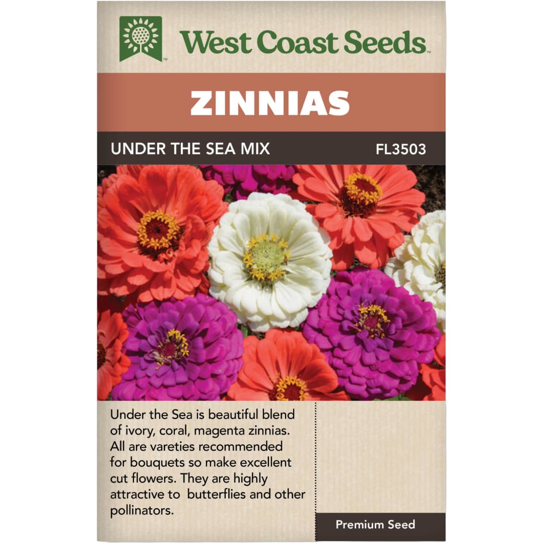 west coast seeds plant sale Zinnias Under The Sea Mix
