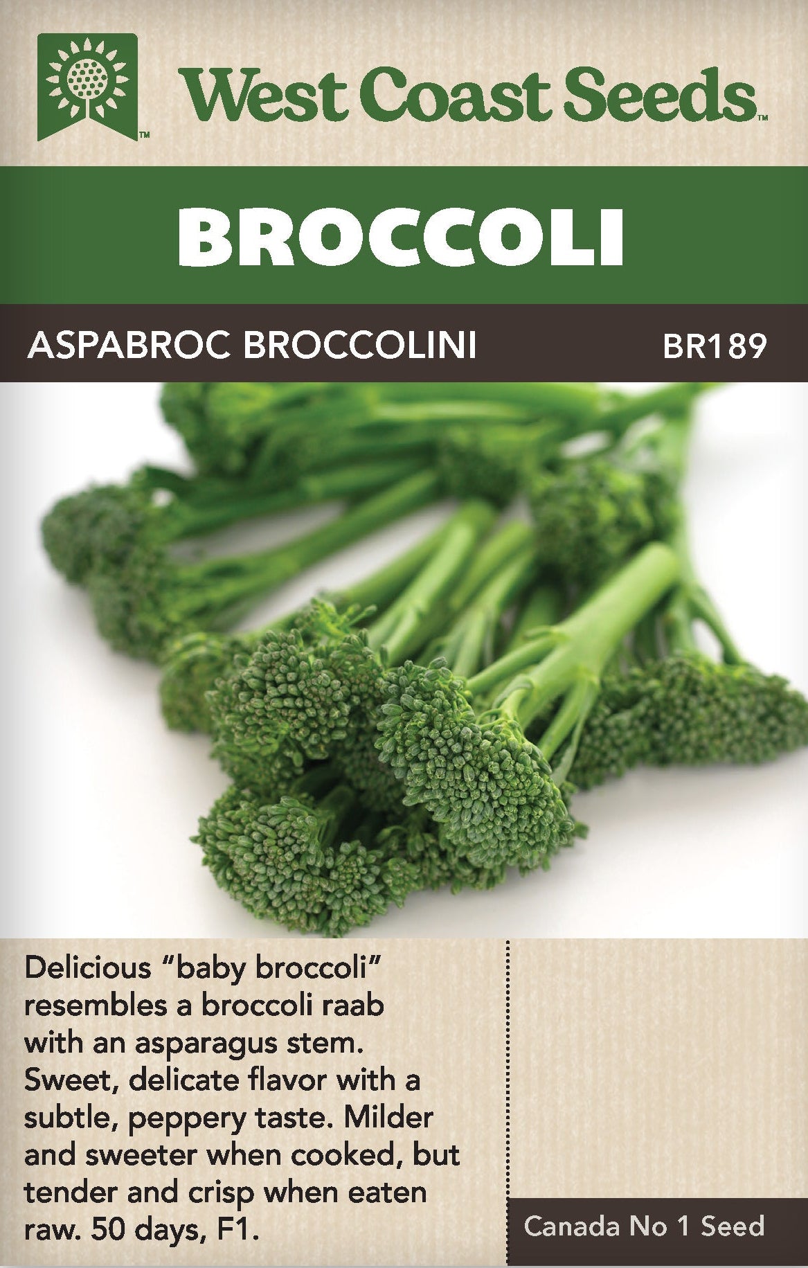 Broccoli Aspabroc Broccolini - West Coast Seeds – Wildwood Outdoor