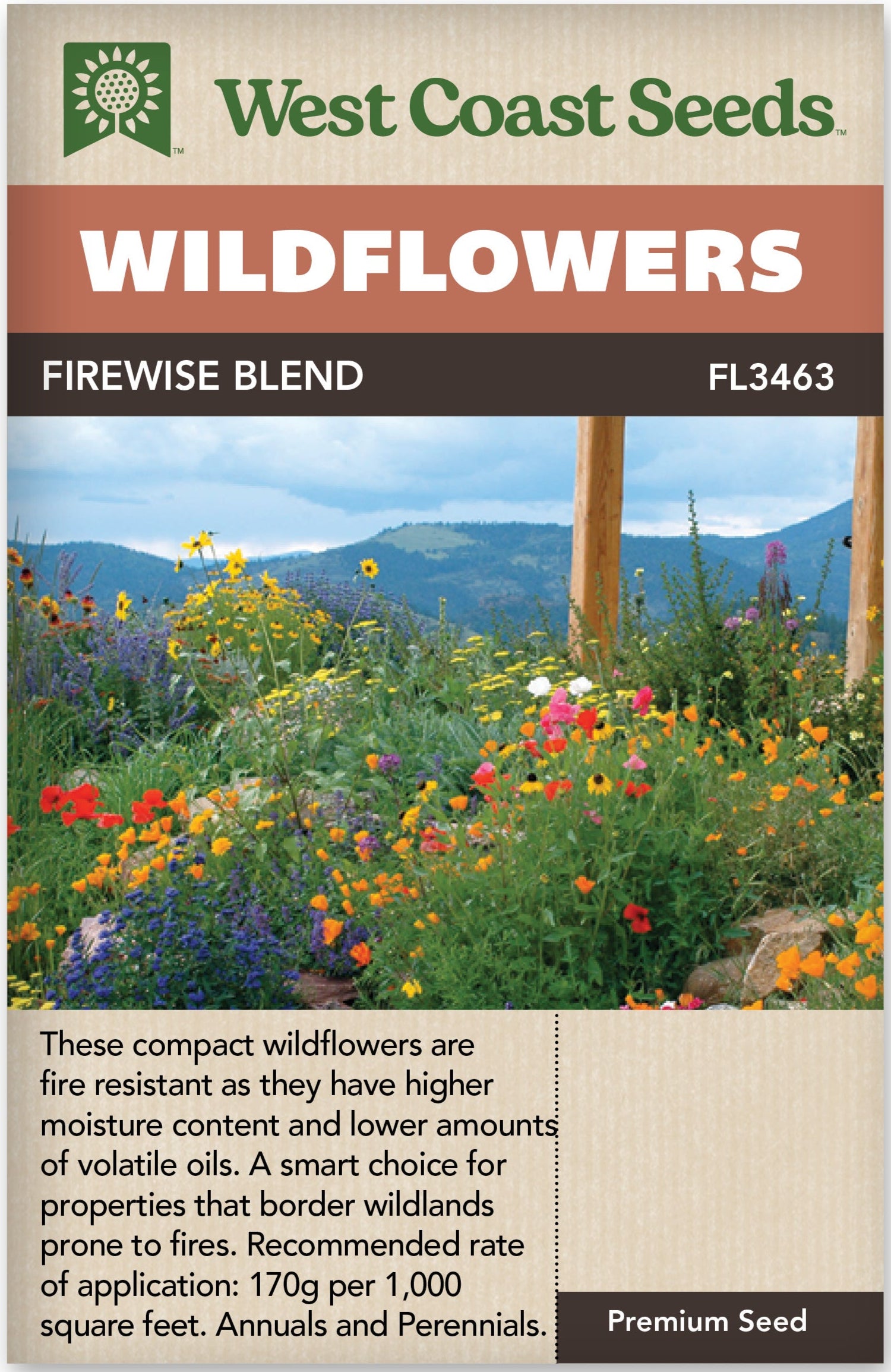 Wildflowers Firewise Blend - West Coast Seeds