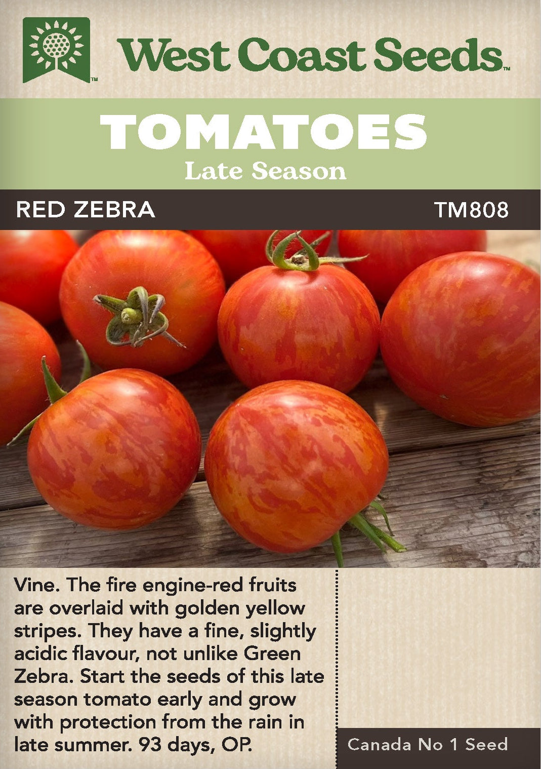 Tomatoページ Tomato Red Zebra - West Coast Seeds – Wildwood Outdoor Living