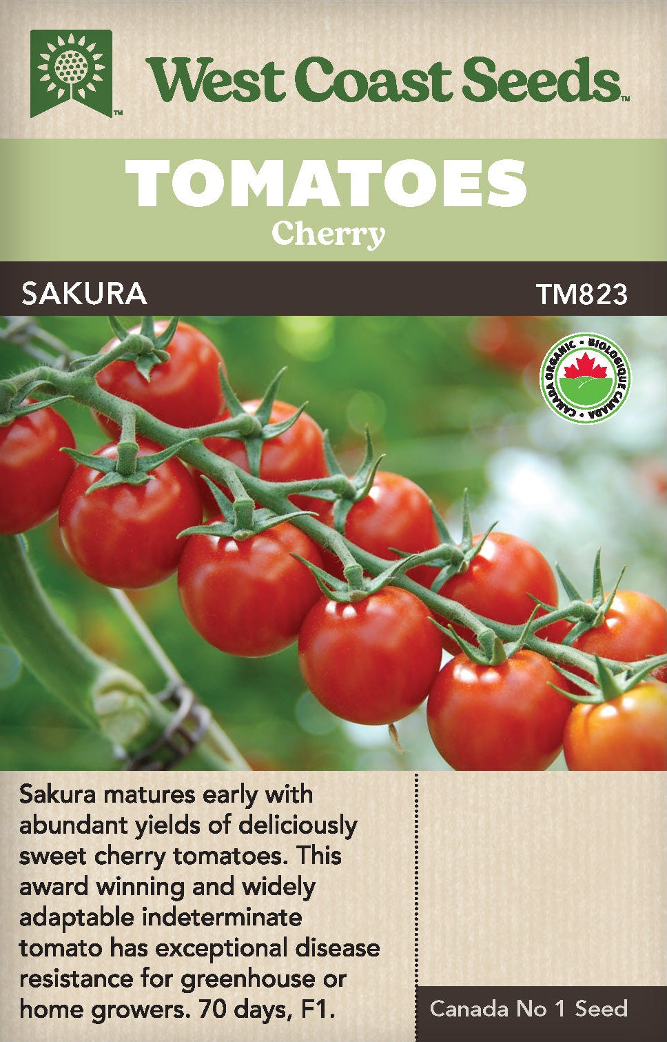 Tomatoページ Organic Tomato Sakura - West Coast Seeds – Wildwood Outdoor Living