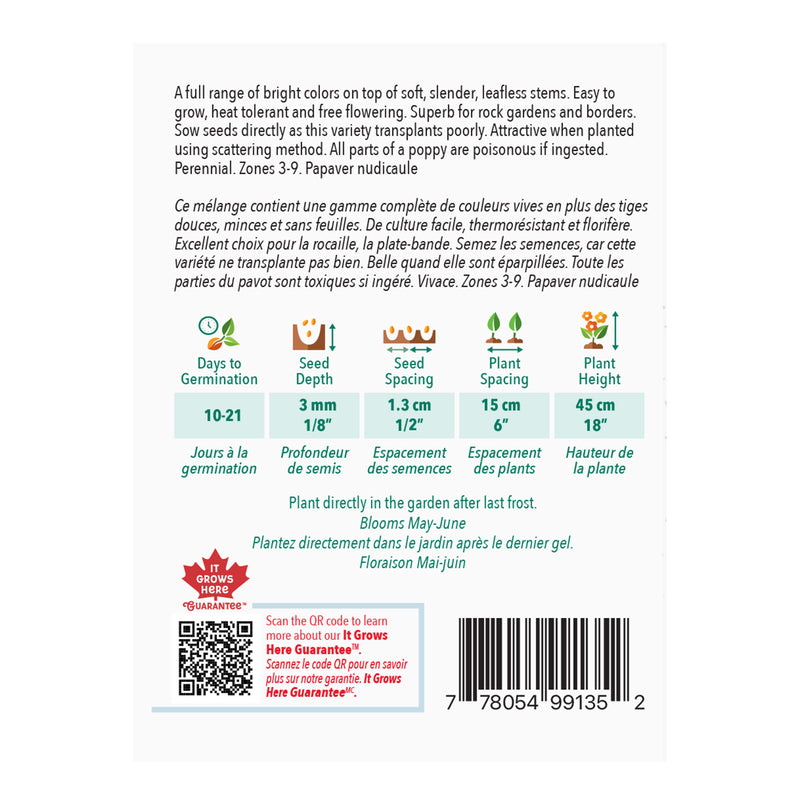 Poppy Iceland Mix Colours - McKenzie Seeds