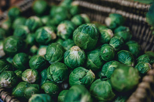 Brussels sprouts in a basket