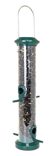 Bird Feeder 16" Green Tube Seed Feeder - Pinebush Home & Garden