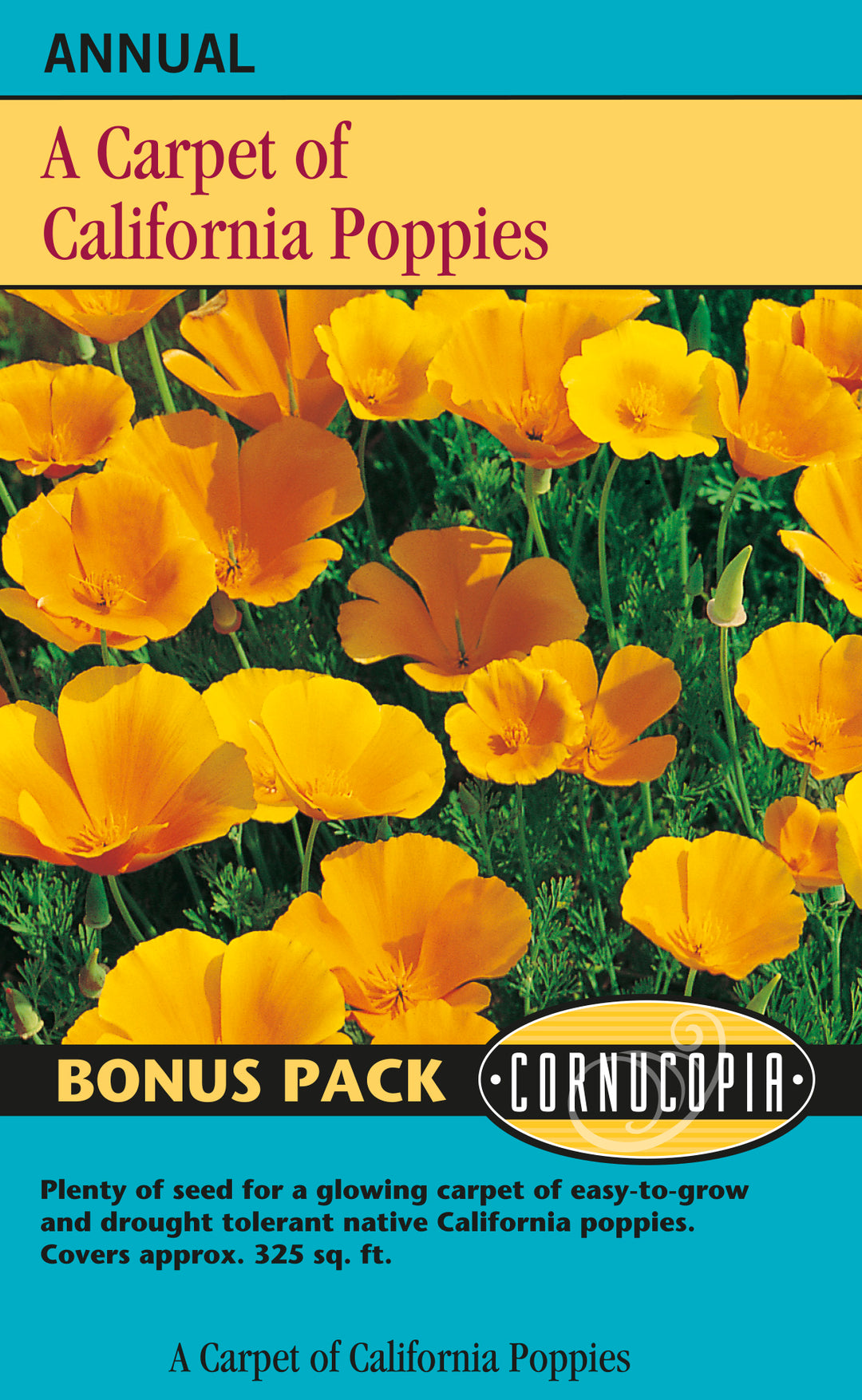California Poppies BONUS PACK - Cornucopia Seeds