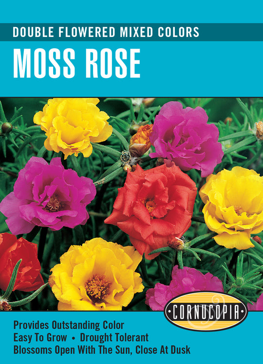 Moss Rose Double Flowered Mix (Portulaca) - Cornucopia Seeds