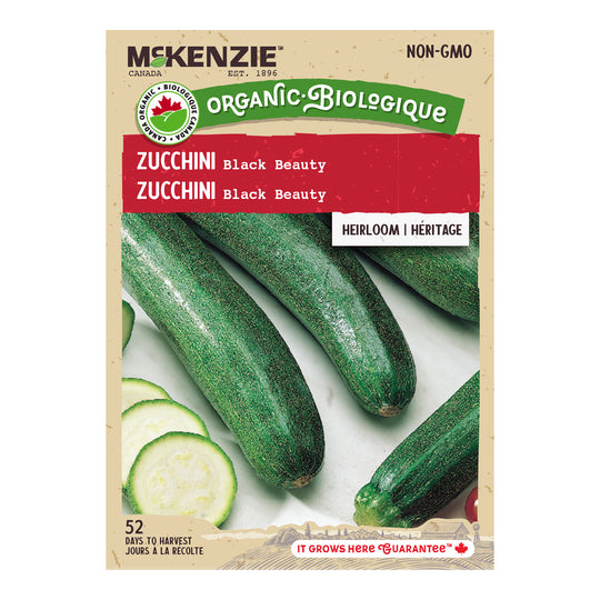 Organic Zucchini Black Beauty - McKenzie Seeds