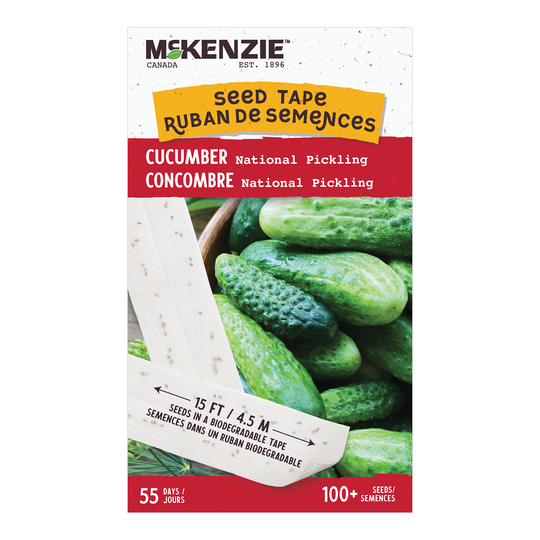 Organic Cucumber National Pickling, Seed Tape - McKenzie Seeds