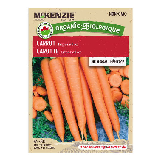 Organic Carrot Imperator - McKenzie Seeds