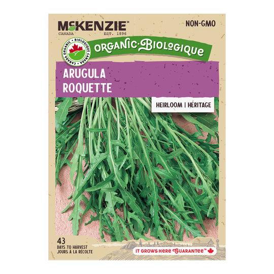 Organic Arugula, Roquette - McKenzie Seeds