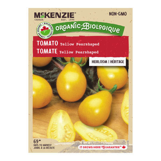 Organic Tomato Yellow Pearshaped - McKenzie Seeds