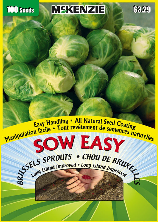 Brussels Sprouts Long Island Improved, Sow Easy - McKenzie Seeds