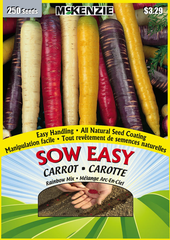 Carrot Rainbow Mix, Sow Easy - McKenzie Seeds