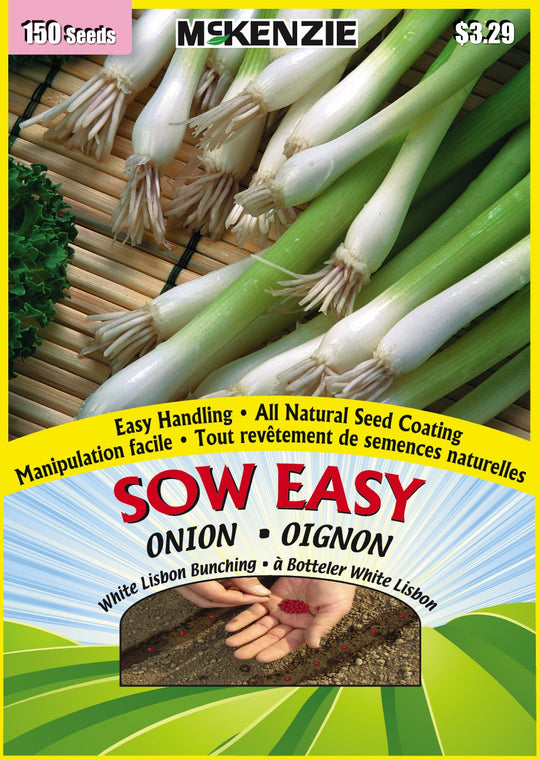 Onion White Lisbon Bunching, Sow Easy - McKenzie Seeds