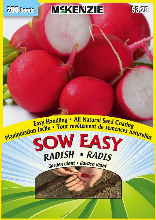 Radish Garden Giant, Sow Easy - McKenzie Seeds