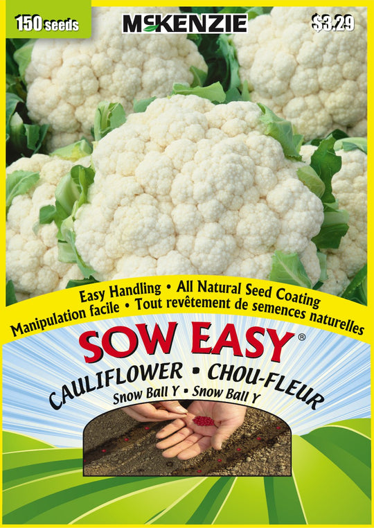 Cauliflower Snow Ball Y, Sow Easy - McKenzie Seeds