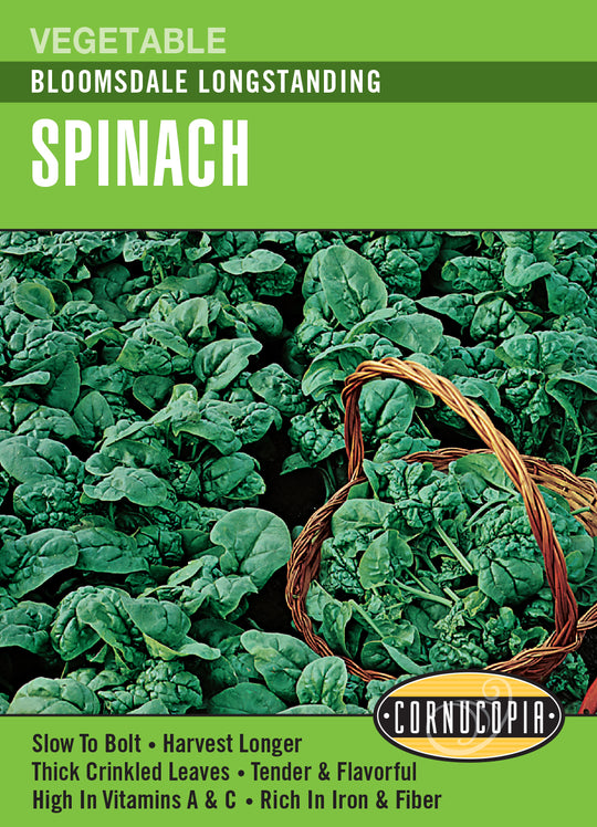 Spinach Bloomsdale Longstanding - Cornucopia Seeds