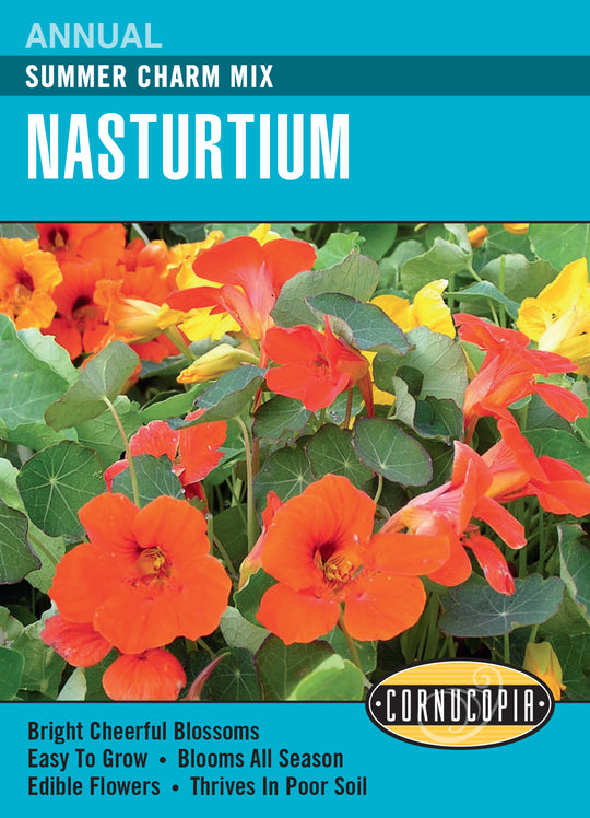 Nasturtium Summer Charm Mix - Cornucopia Seeds