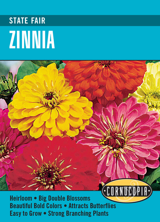 Zinnia State Fair - Cornucopia Seeds