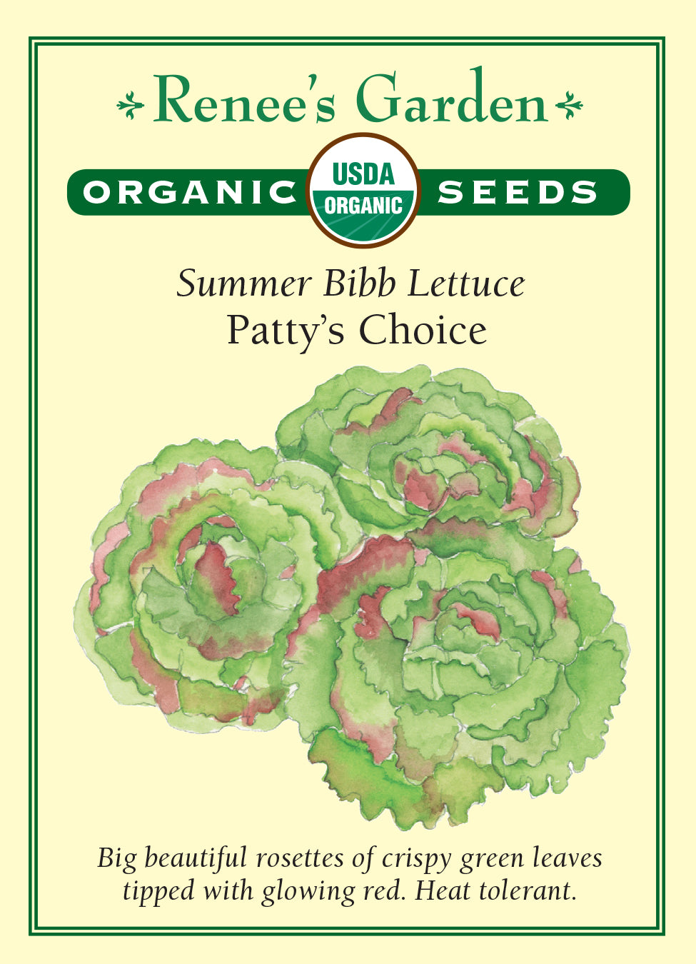 Organic Lettuce Patty's Choice - Renee's Garden