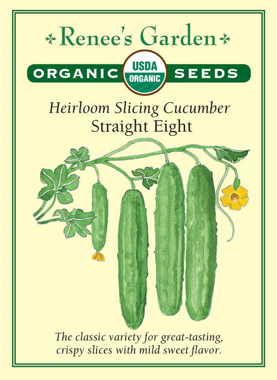 Organic Cucumber Straight Eight - Renee's Garden