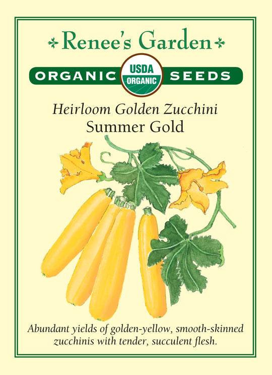 Organic Zucchini Summer Gold - Renee's Garden