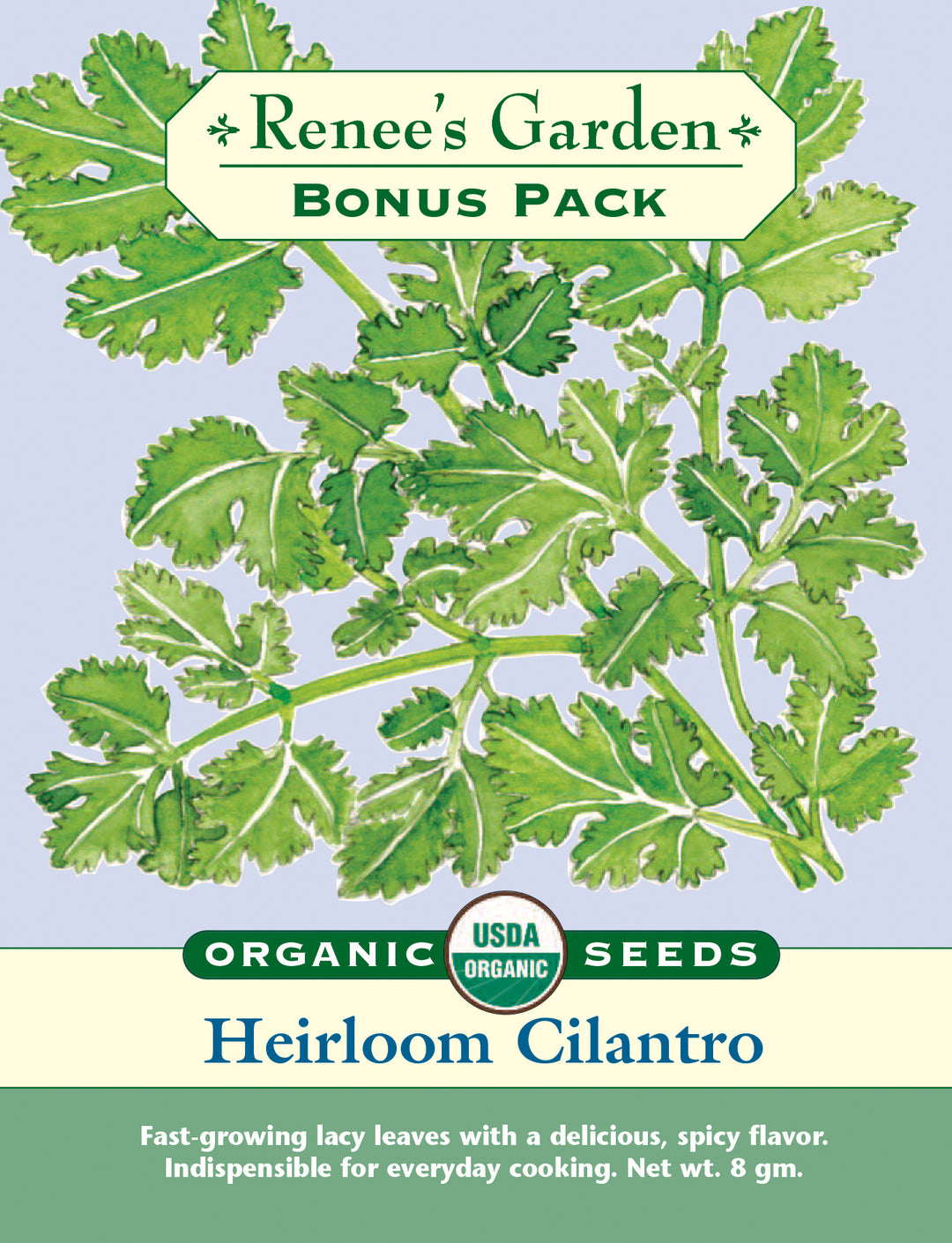 Organic Heirloom Cilantro Bonus Pack - Renee's Garden
