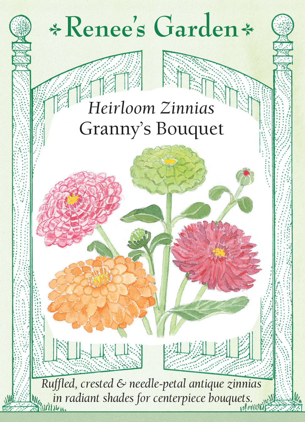 Zinnia Granny's Bouquet - Renee's Garden