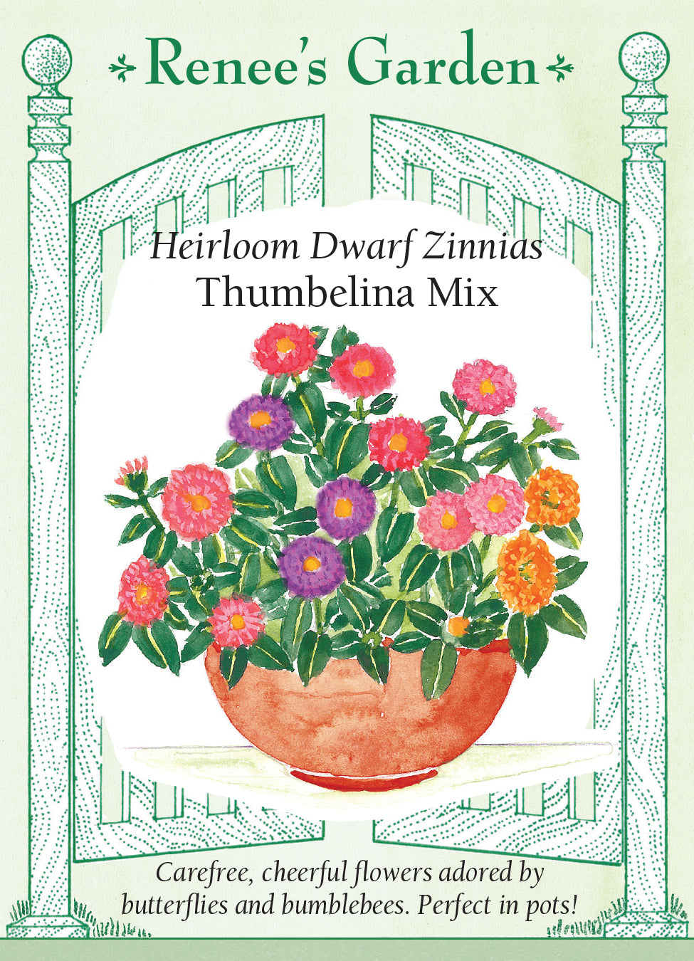 Zinnia Thumbelina Mix - Renee's Garden