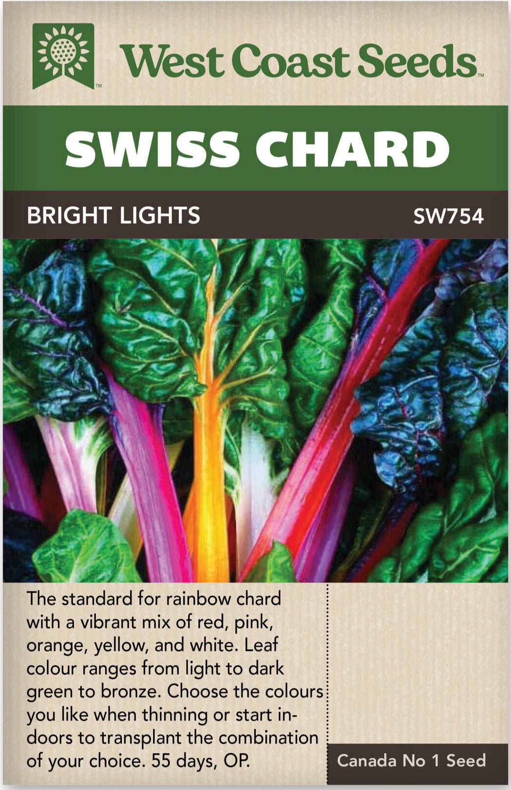 Swiss Chard Bright Lights - West Coast Seeds