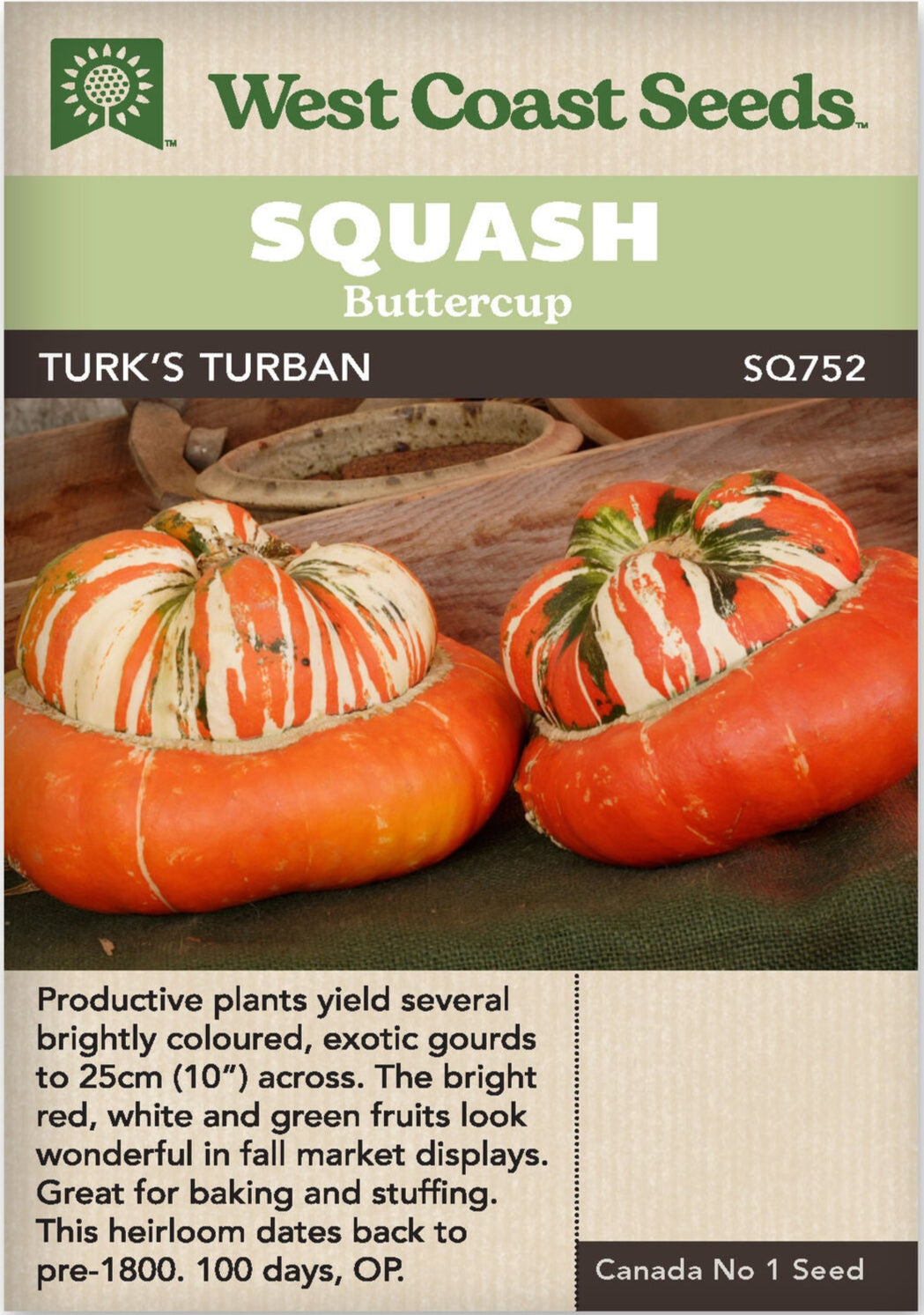 Squash Buttercup Turk's Turban - West Coast Seeds