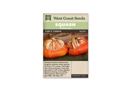 Squash Buttercup Turk's Turban - West Coast Seeds