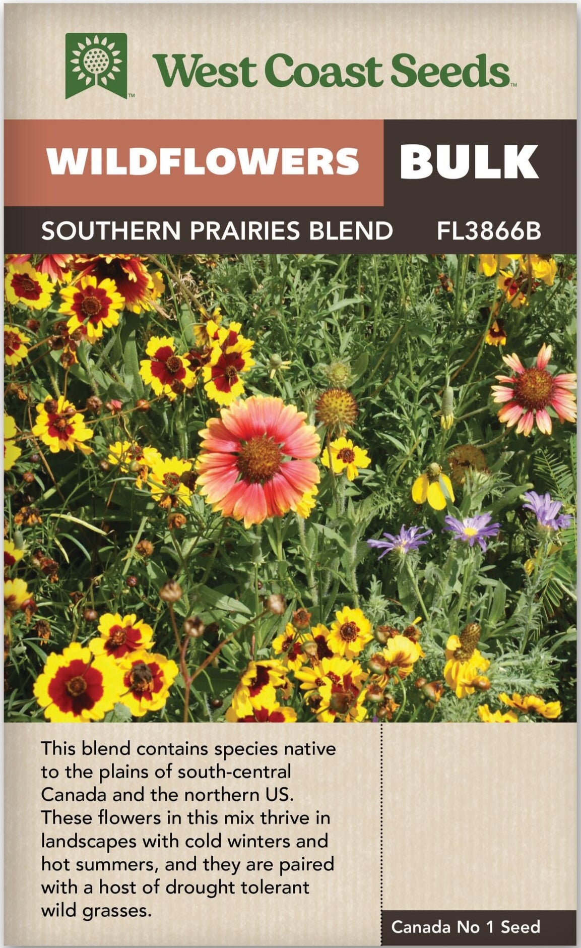 Wildflowers Southern Prairies Blend Bulk - West Coast Seeds