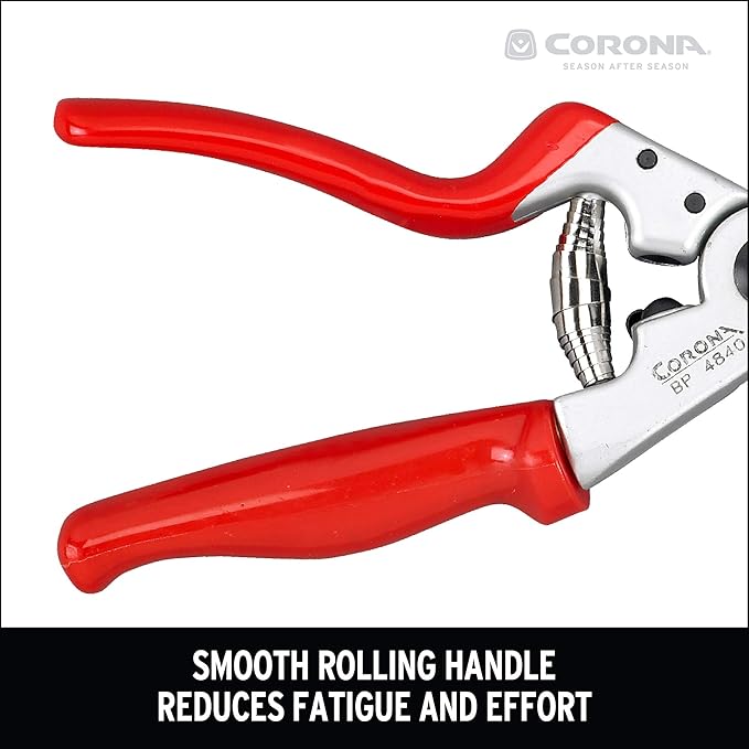 Corona BP 4840 Forged Aluminum Bypass Pruner - Rolling Handle, 1" Cut Capacity, High Carbon Steel Blade