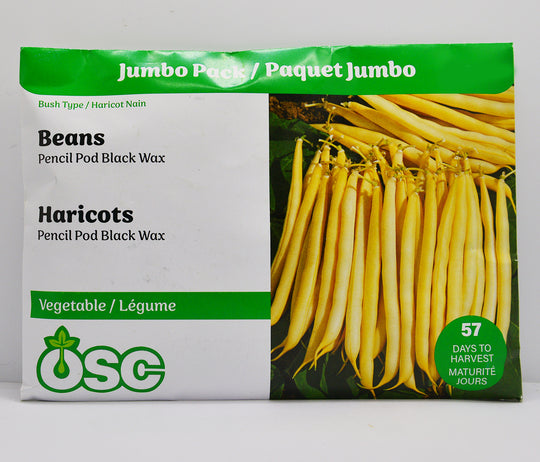 Beans Pencil Pod Black Wax Jumbo - Ontario Seed Company