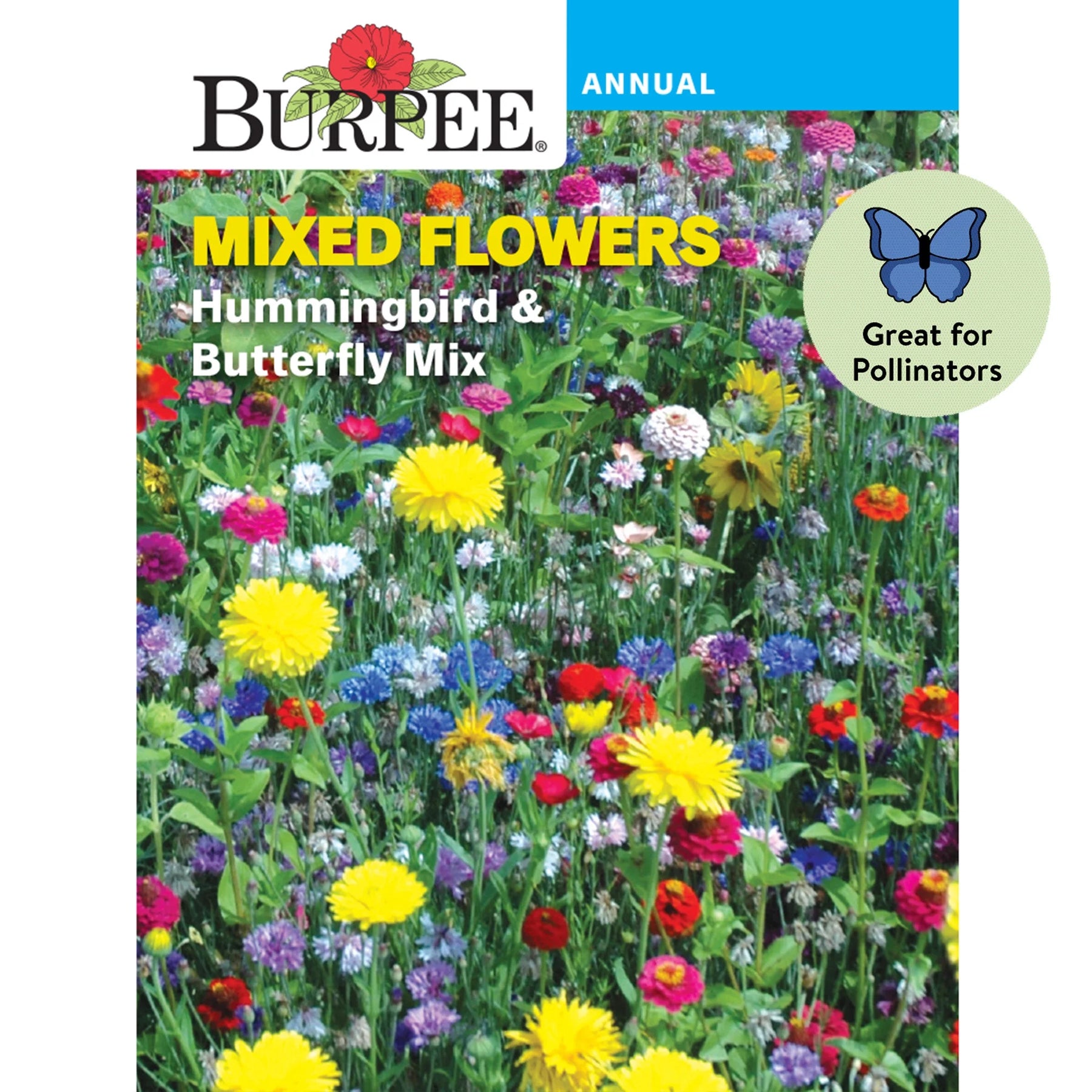flower seed packets burpee Mixed Flowers Hummingbird and Butterfly Mix