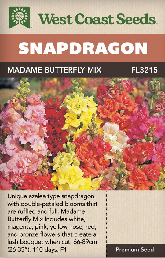 Snapdragon Madame Butterfly Mix - West Coast Seeds