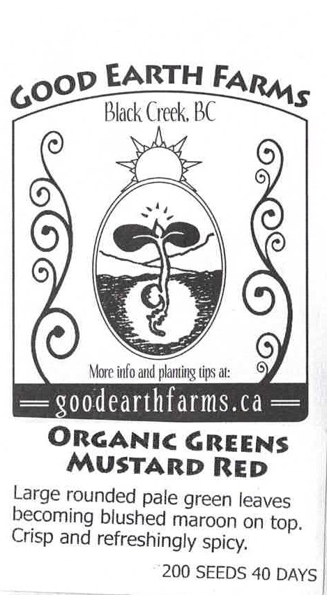 Red Mustard Organic - Good Earth Farms