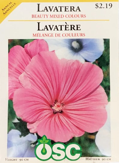 Lavatera Beauty Mixed Colours - Ontario Seed Company