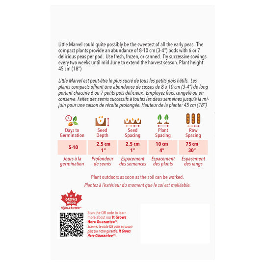 Pea Little Marvel - McKenzie Seeds