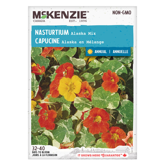 Nasturtium Alaska Mix - McKenzie Seeds