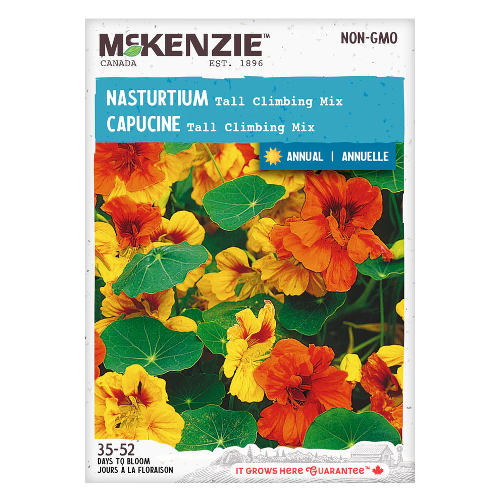 Nasturtium Tall Climbing Mix - McKenzie Seeds