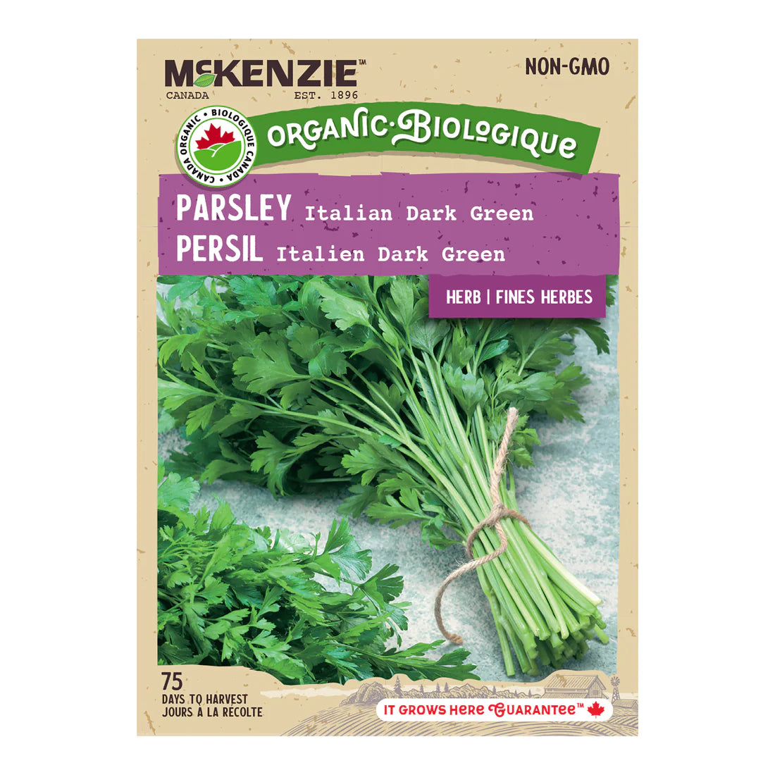 Parsley Italian Dark Green Organic - McKenzie Seeds