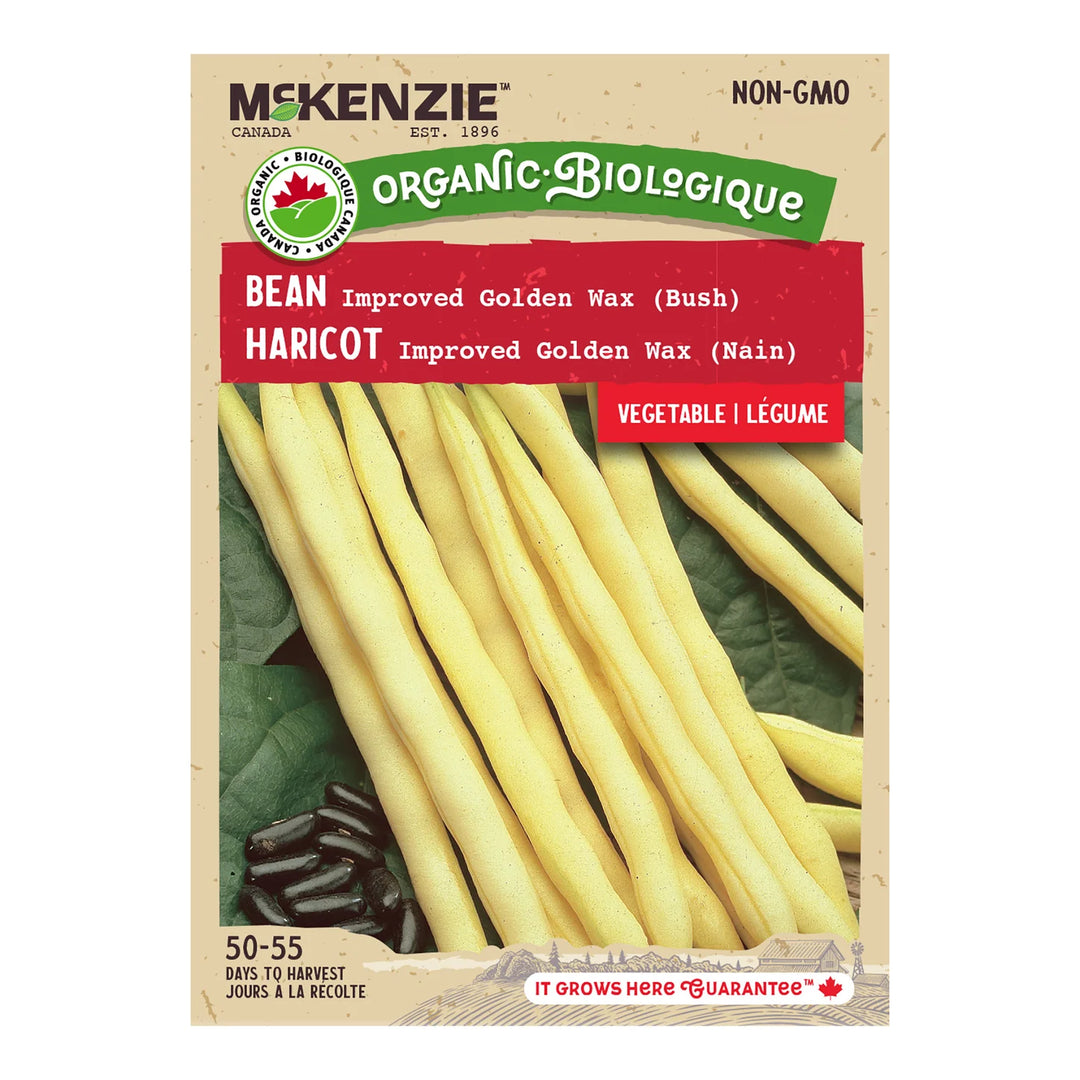 Organic Bean Golden Wax (Bush) - McKenzie Seeds