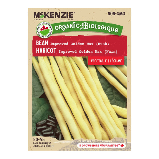Organic Bean Golden Wax (Bush) - McKenzie Seeds